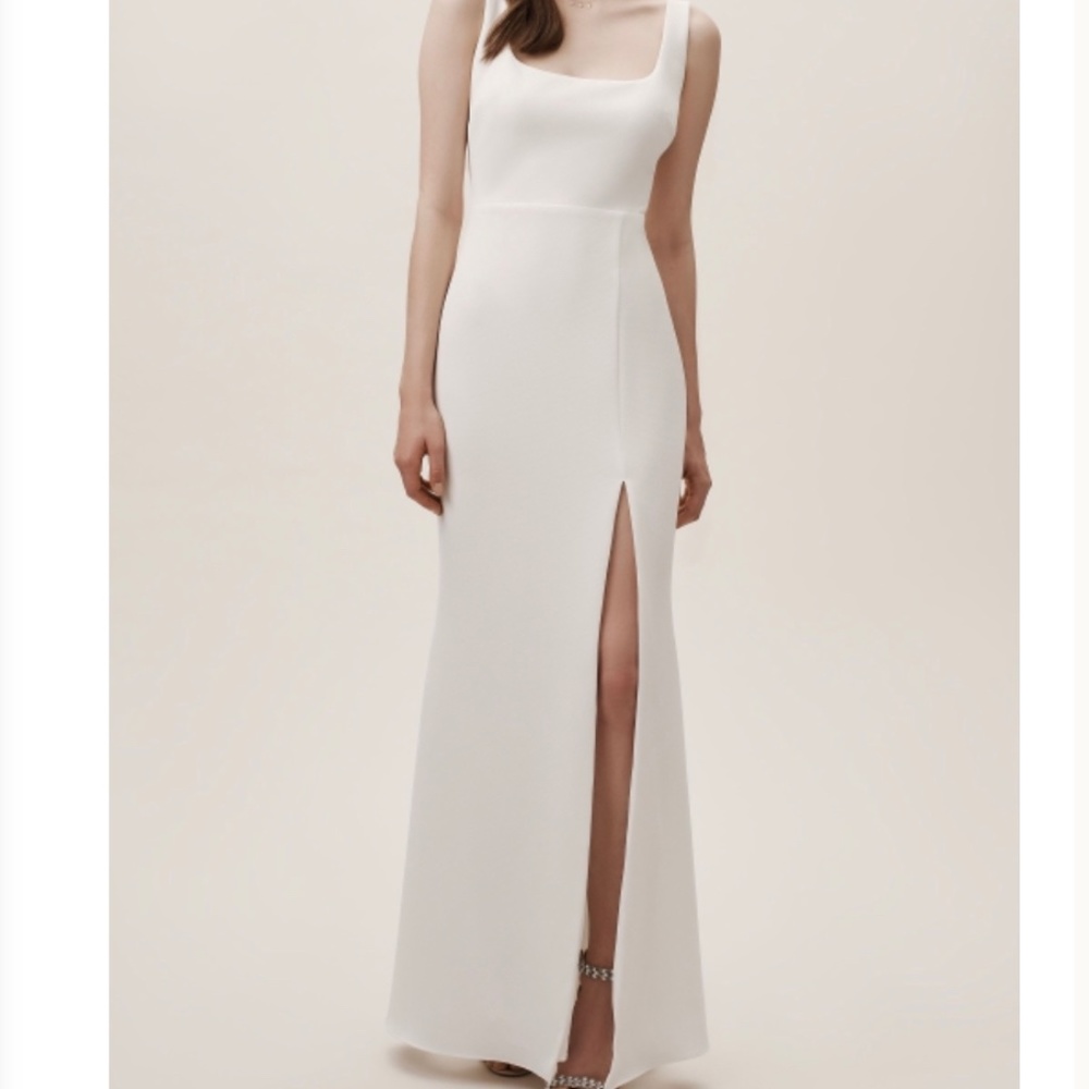 NWT BHLDN Adena Crepe Dress in White